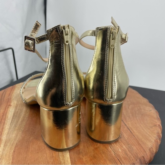 Nina New York gold & Rhinestone block heels Sz 9.5 - Picture 4 of 9